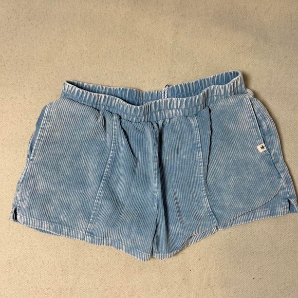 Pants - Simply Southern women's light blue corduroy shorts size Medium‎ elastic waist
